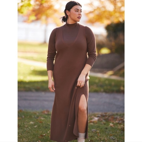 - Daily Practice by Anthropologie Slim V-Neck Dress Size s - Picture 1 of 9